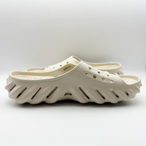 Crocs Unisex Stucco Echo Slide Shoes US Mens 12 Womens 14 White NWOB - Picture 6 of 14